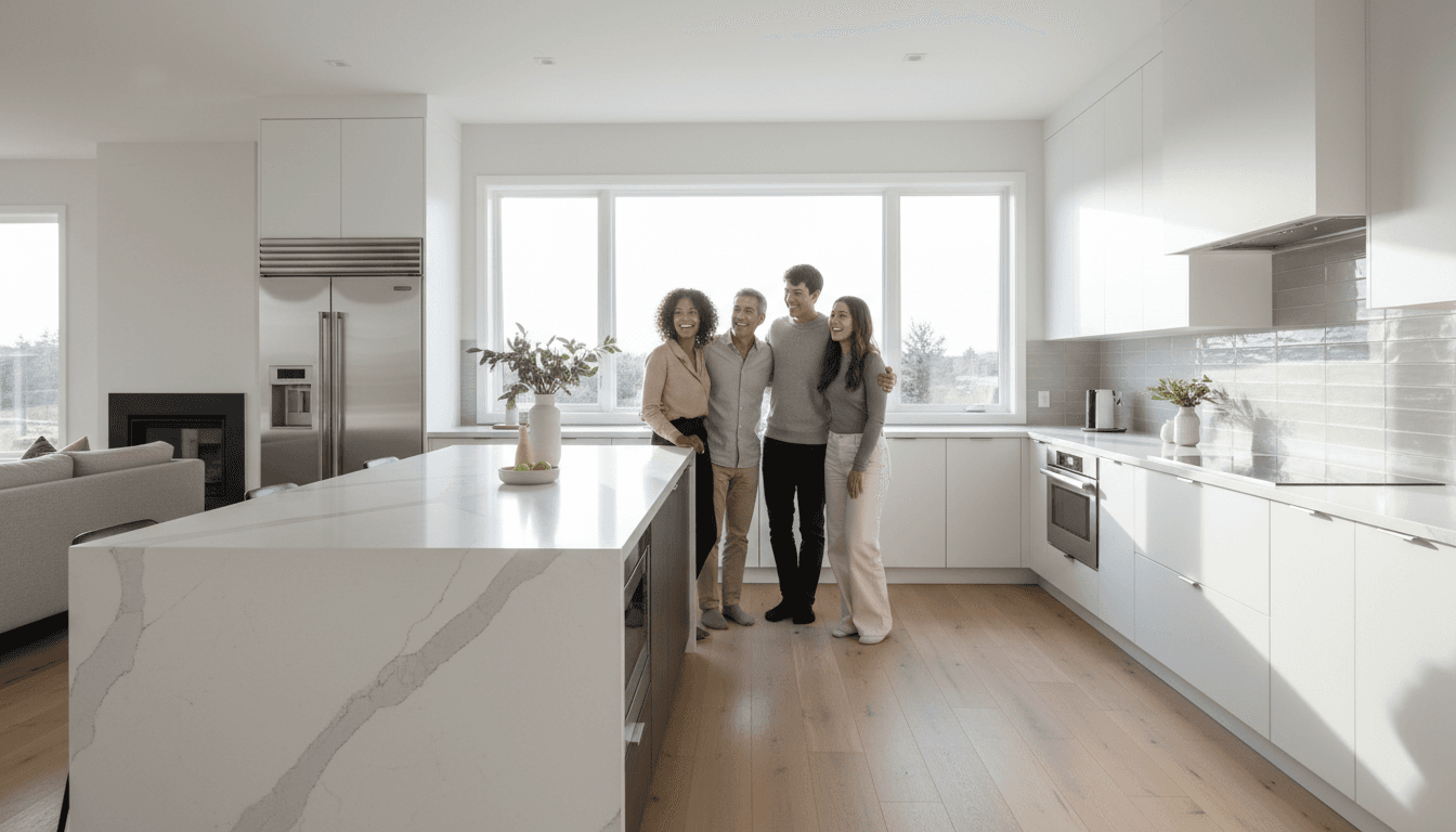 Remodeled kitchen with fresh paint and new flooring