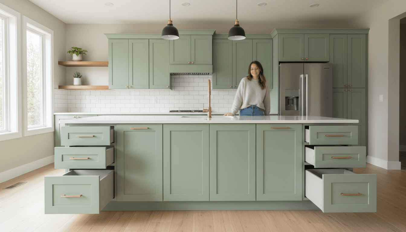 Kitchen remodel with new paint and cabinets